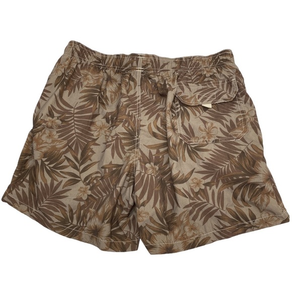 OVIESSE  Swim Trunks Medium Mens/ XXL Boys Brown Leaf - Picture 2 of 7